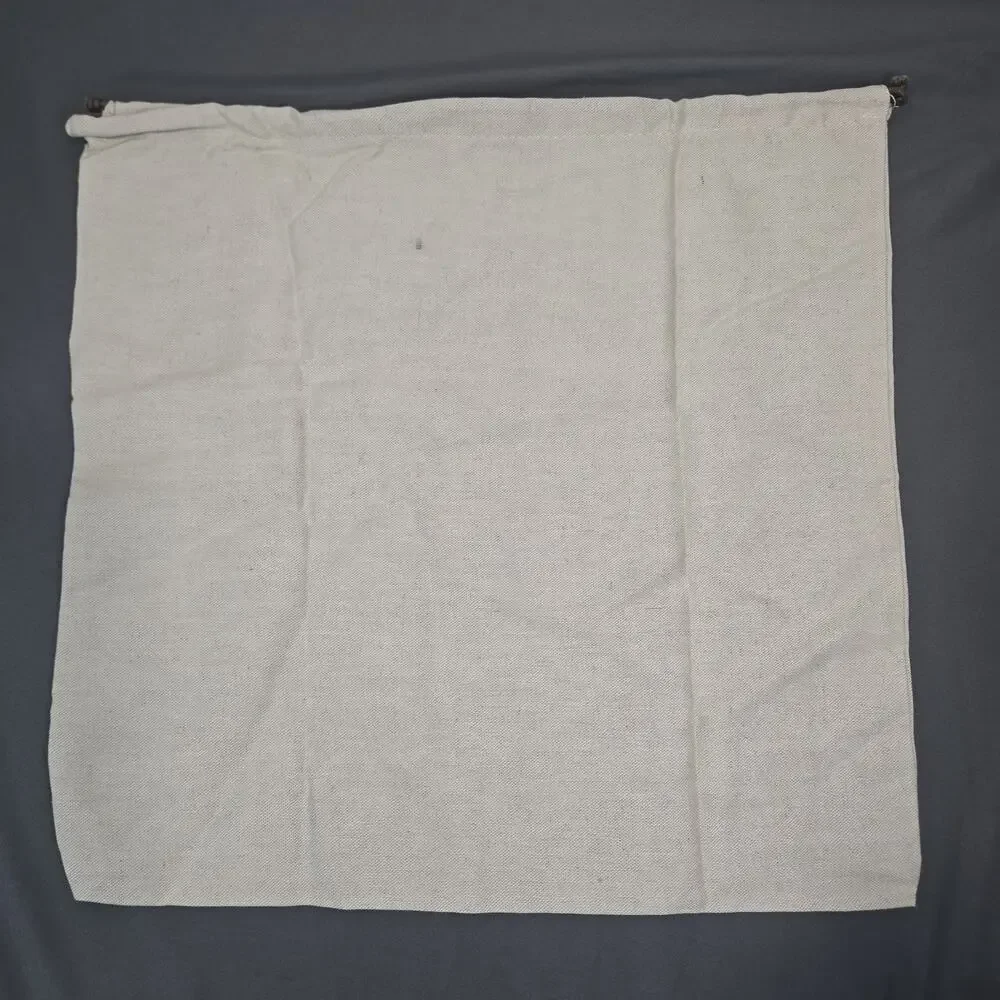 Michael Kors Drawstring Dust Bag Cream Cotton Canvas Brown Logo 18x18